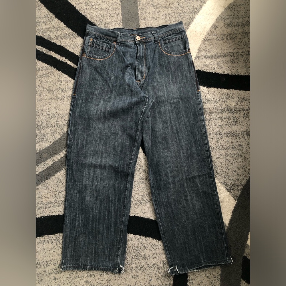 Baggy Men's Jeans in Dark Blue Denim